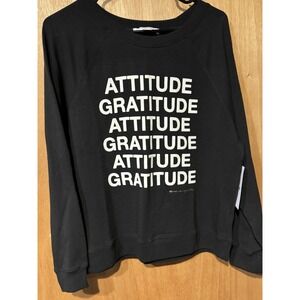 Spiritual Gangster NWT Womens Gratitude Gemma Sweatshirt Sz XS Black (U)